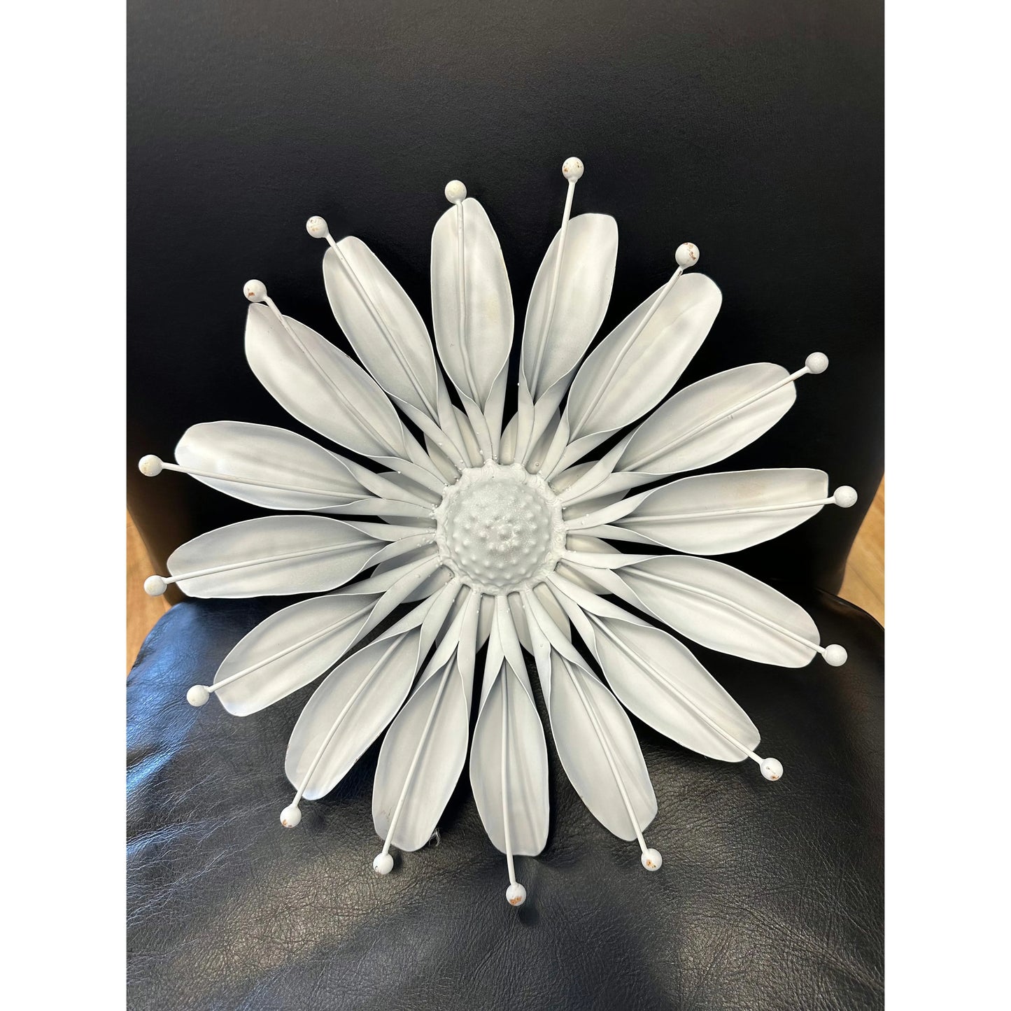 White Sunflower Metal Flower