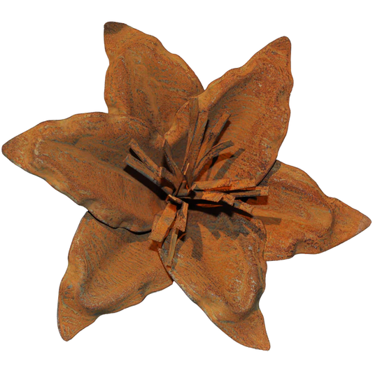 Rust Lily Metal Flower