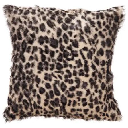 Goat Fur Throw Pillow, Spotted