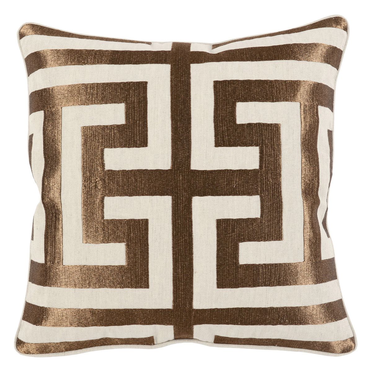 Geometric Copper Throw Pillow